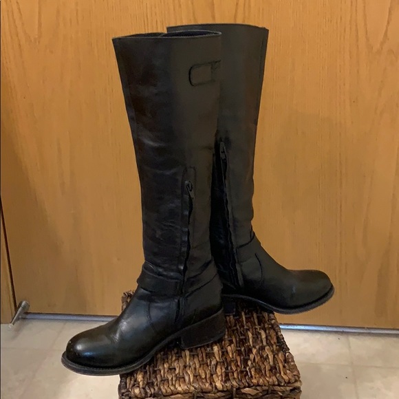 Women’s Black Leather Riding Boots sz. 7.5 - Picture 6 of 7